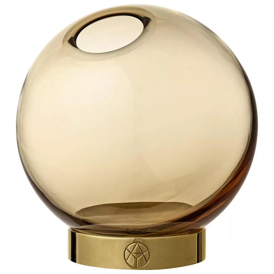 AYTM Globe Vaas 10 Amber/goud 3 AYTM Globe Vaas 10 Amber/goud