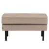 BePureHome Rodeo Velvet Hocker Khaki