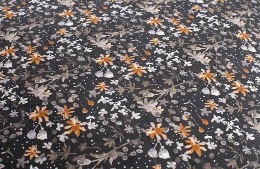 BePureHome Vogue Barkruk Fluweel 65cm Aquarel Flower Zwart 8 BePureHome Vogue Barkruk Fluweel 65cm Aquarel Flower Zwart - Afbeelding 6