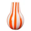 Broste Copenhagen Ada Stripe Vaas Ø23 Pumpkin Orange