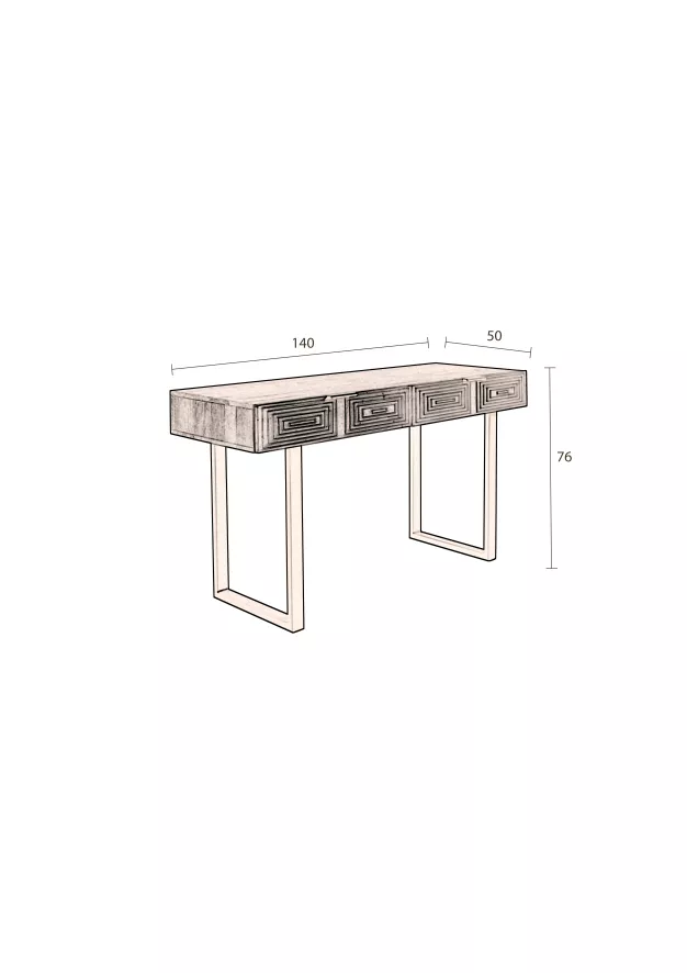 Dutchbone Volan Sidetable Console Tafel 7 Dutchbone Volan Sidetable Console Tafel - Afbeelding 5