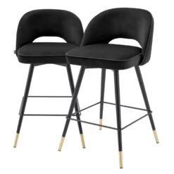 Eichholtz Cliff Barkruk 69 Set Van 2 Roche Black