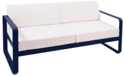 Fermob Bellevie 2-zits Loungebank Kussen Wit Deep Blue