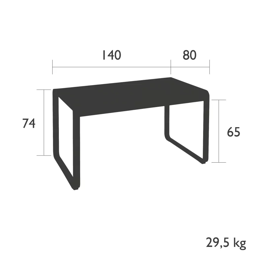 Fermob Bellevie Tuintafel 140x80 Ice Mint 8 Fermob Bellevie Tuintafel 140x80 Ice Mint - Afbeelding 6