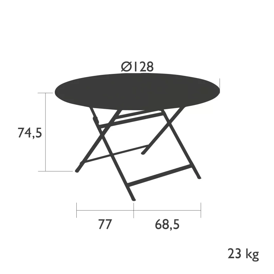 Fermob Caractère Tuintafel 128 Cm Red Ochre 6 Fermob Caractère Tuintafel 128 Cm Red Ochre - Afbeelding 4