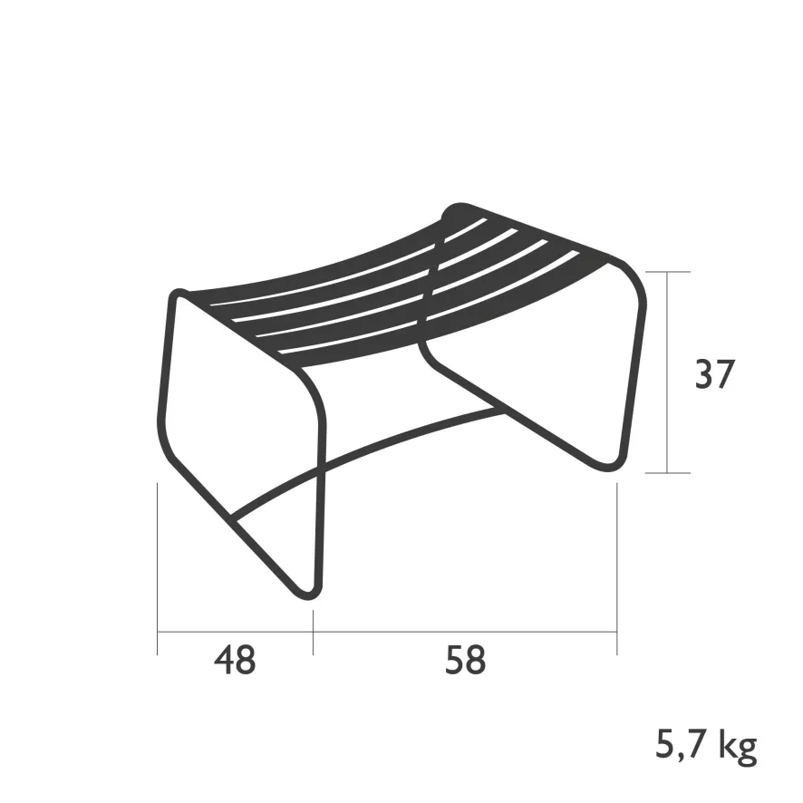 Fermob Surprising Voetenbank Clay Grey 5 Fermob Surprising Voetenbank Clay Grey - Afbeelding 3