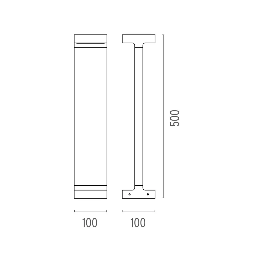 Flos Casting T 100x500 Sokkellamp LED 3000K Donkerbruin 4 Flos Casting T 100x500 Sokkellamp LED 3000K Donkerbruin - Afbeelding 2