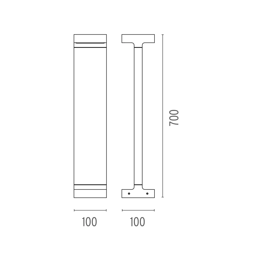Flos Casting T 100x700 Sokkellamp LED 2700K Antraciet 4 Flos Casting T 100x700 Sokkellamp LED 2700K Antraciet - Afbeelding 2