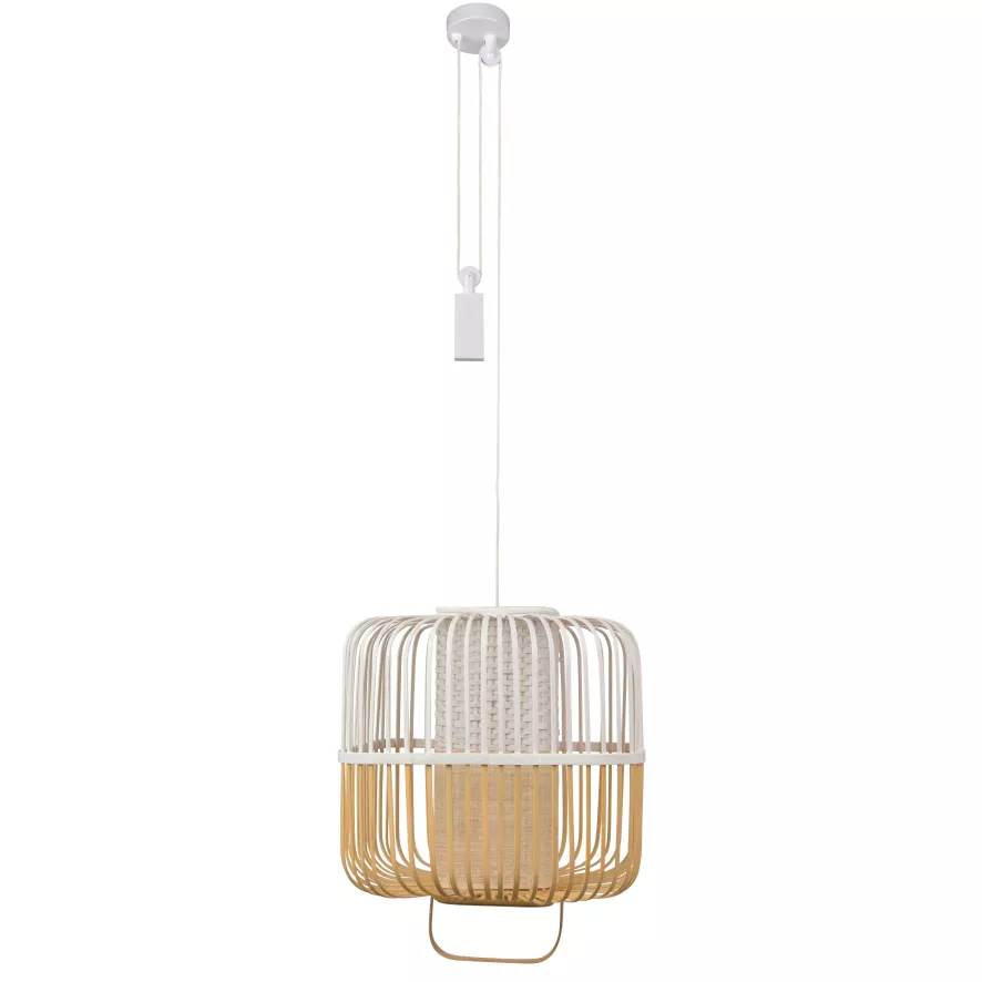 Forestier Tweedekansje - Bamboo Square Hanglamp Medium White 5 Forestier Tweedekansje - Bamboo Square Hanglamp Medium White - Afbeelding 3