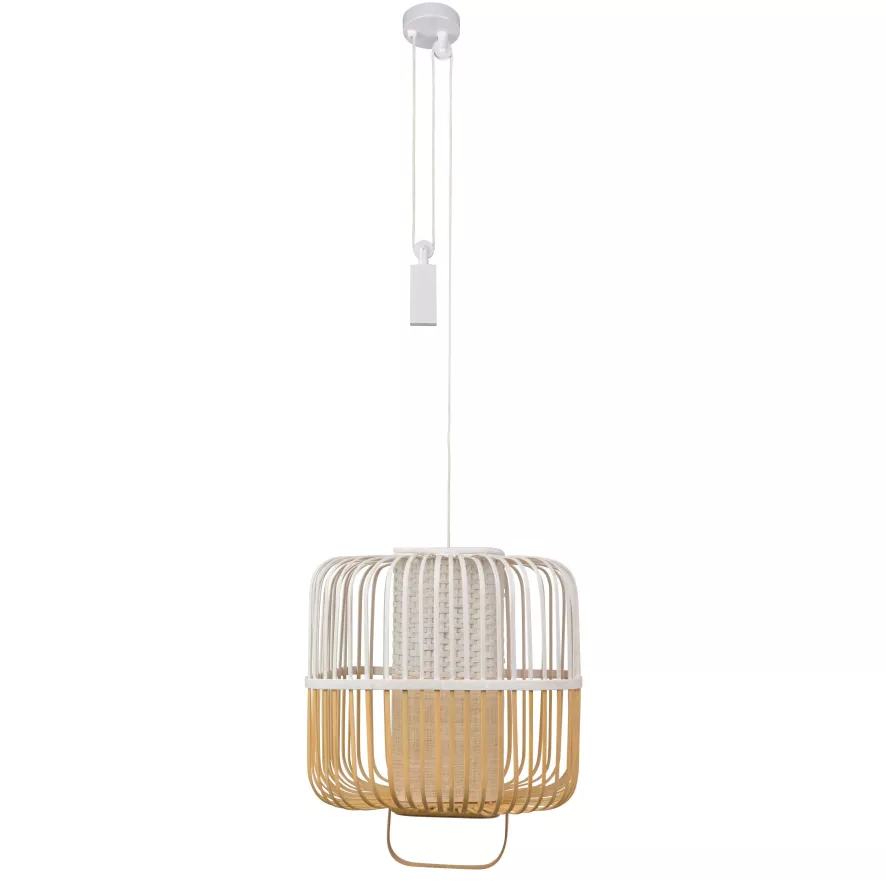 Forestier Tweedekansje - Bamboo Square Hanglamp Medium White 3 Forestier Tweedekansje - Bamboo Square Hanglamp Medium White