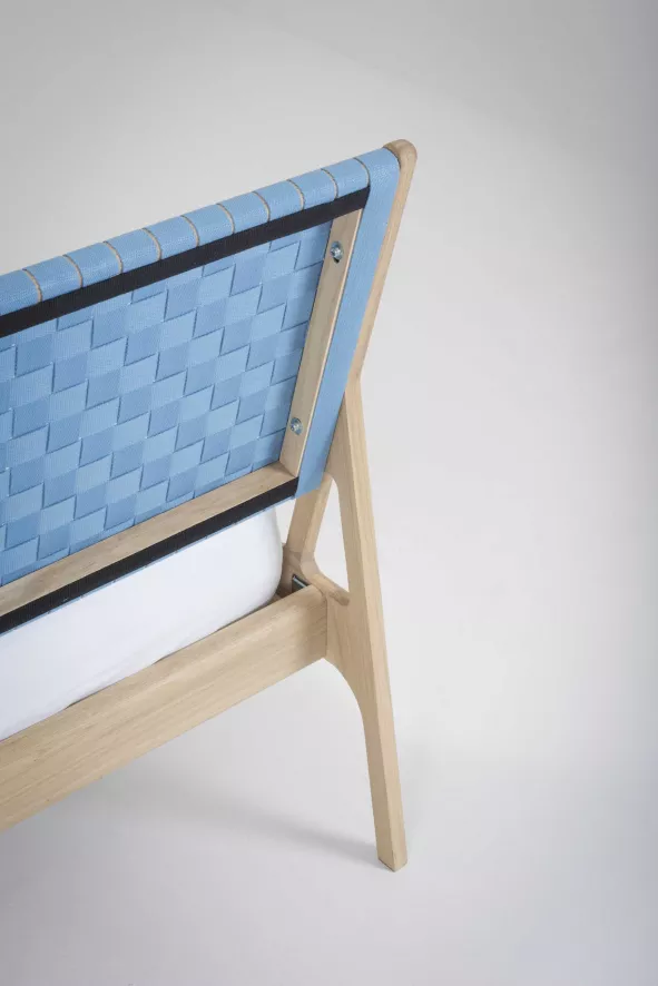 Gazzda Fawn Bed 160x200 Cotton Webbing Blue 10 Gazzda Fawn Bed 160x200 Cotton Webbing Blue - Afbeelding 8