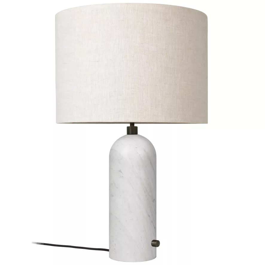 Gubi Gravity Tafellamp Large Wit Marmer/canvas 3 Gubi Gravity Tafellamp Large Wit Marmer/canvas