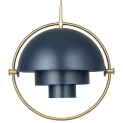 Gubi Multi-Lite Hanglamp Large Ø36 Messing/midnight Blue