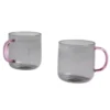 Hay Borosilicate Mok 300ml Set Van 2 Light Grey, Pink