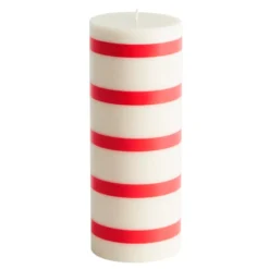 Hay Column Kaars Medium Off-White And Red