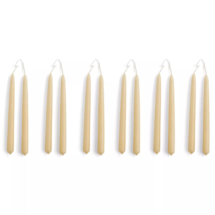Hay Mini Conical Kaars Set Van 12 Beige 3 Hay Mini Conical Kaars Set Van 12 Beige