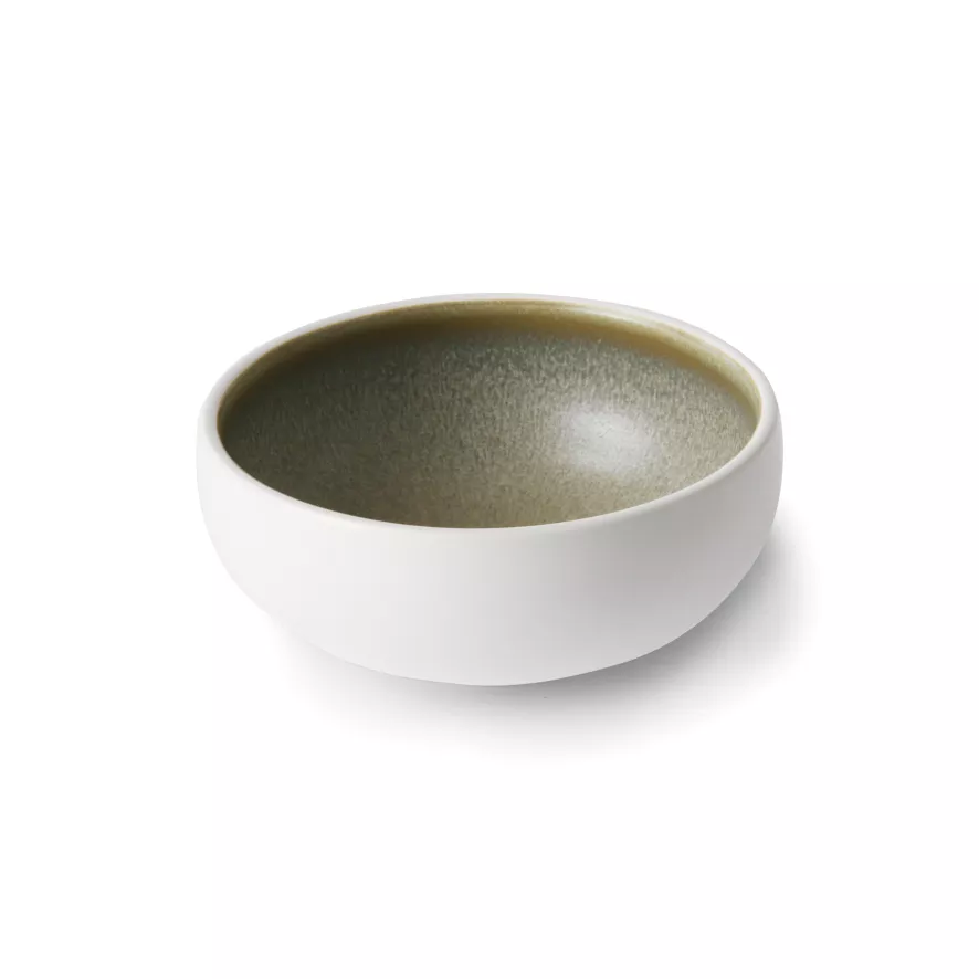 HKliving Chef Ceramic Kom Ø11 White Green 7 HKliving Chef Ceramic Kom Ø11 White Green - Afbeelding 5