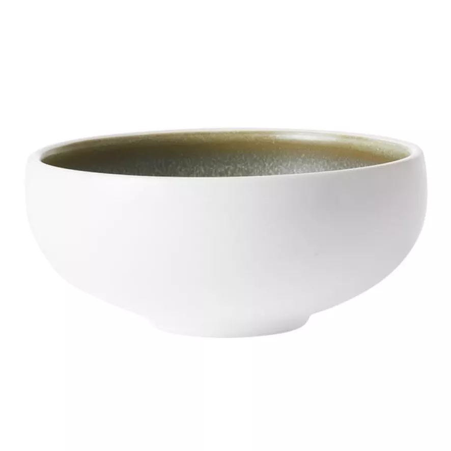 HKliving Chef Ceramic Kom Ø11 White Green 8 HKliving Chef Ceramic Kom Ø11 White Green - Afbeelding 6