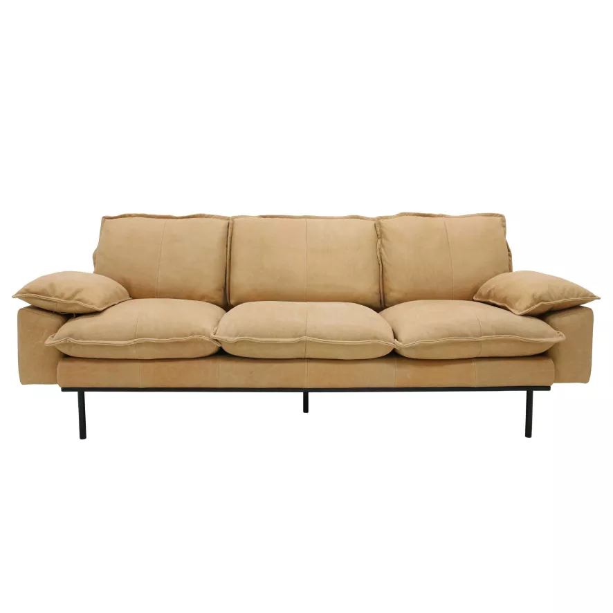 HKliving Retro Bank 3-zits Beige 15 HKliving Retro Bank 3-zits Beige - Afbeelding 13