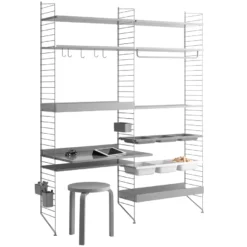 String Furniture Hoge Kast 5 Medium, Grijs