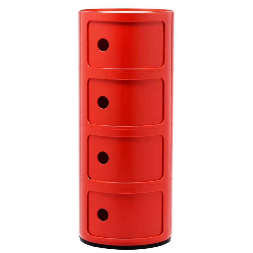 Kartell Componibili Kast Extra Large (4 Comp.) Ø32 Wit 5 Kartell Componibili Kast Extra Large (4 Comp.) Ø32 Wit - Afbeelding 3