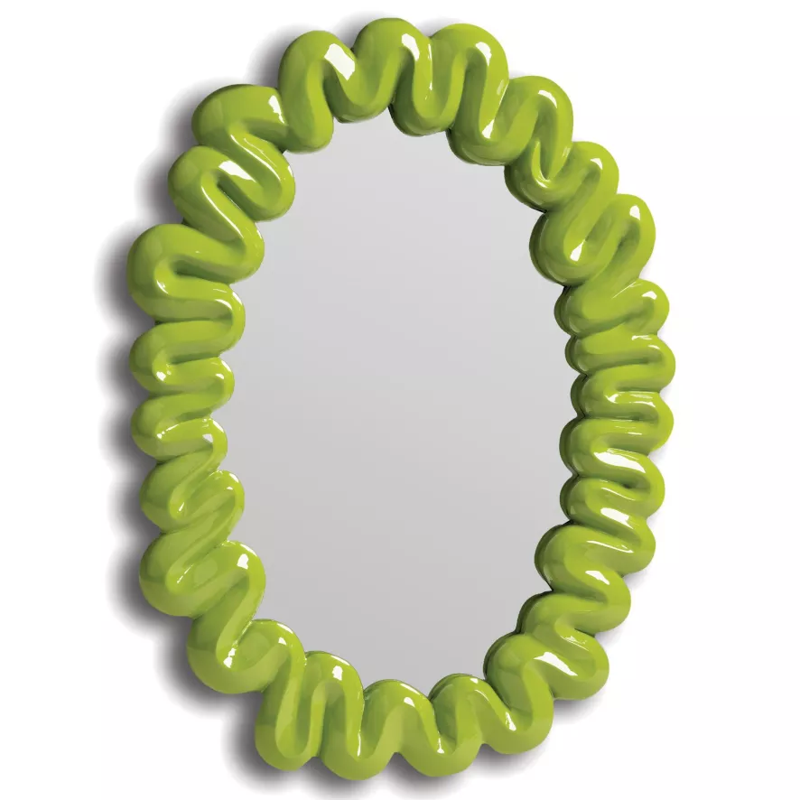 & Klevering &klevering Dribble Spiegel 41,5x29,5 Groen 3 & Klevering &klevering Dribble Spiegel 41,5x29,5 Groen