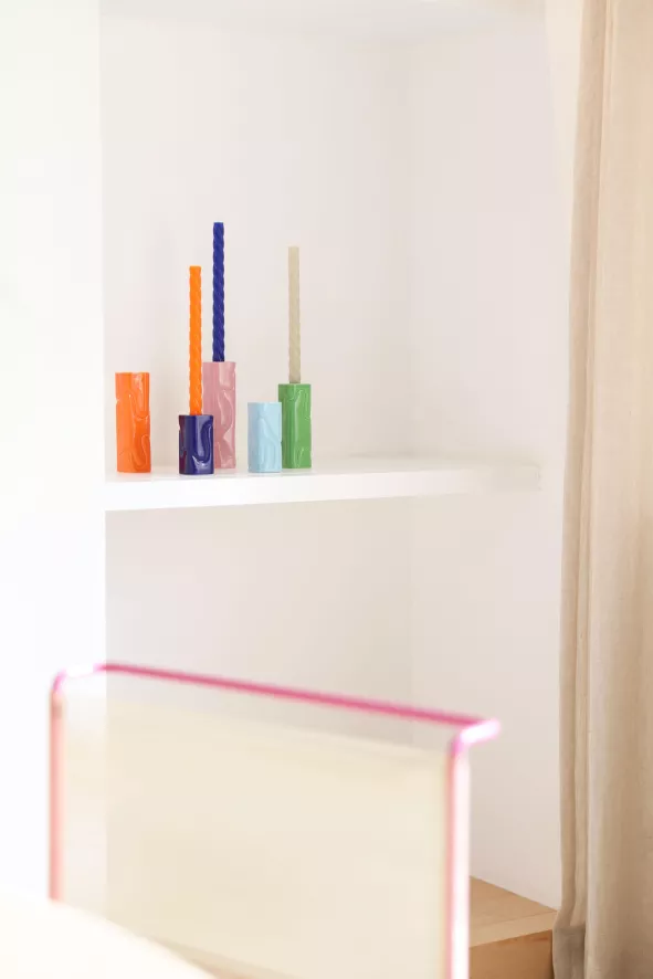 & Klevering &klevering Puffy Kandelaar Small Lichtblauw 7 & Klevering &klevering Puffy Kandelaar Small Lichtblauw - Afbeelding 5