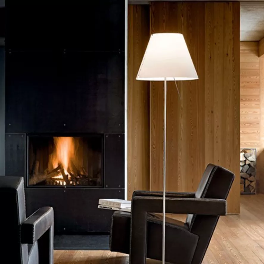 Luceplan Costanza Vloerlamp Telescopisch Met Schakelaar Aluminium/Mistic White 11 Luceplan Costanza Vloerlamp Telescopisch Met Schakelaar Aluminium/Mistic White - Afbeelding 9