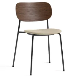 Audo Copenhagen Co Chair Stoel Zwart Gestof. Donker Eiken, Bouclé 02