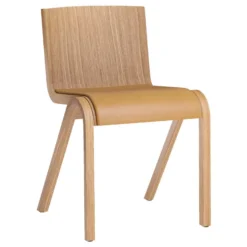 Audo Copenhagen Ready Eetkamerstoel Naturel Eiken, Zitting Leder Dakar 0250