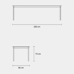 Muuto Base Tafel 250x90 Wit Laminaat, Multiplex Rand -Flinders x886x886 muuto base tafel 250x90 afmeting.jpg.pagespeed.ic .nQnFoaPp4S