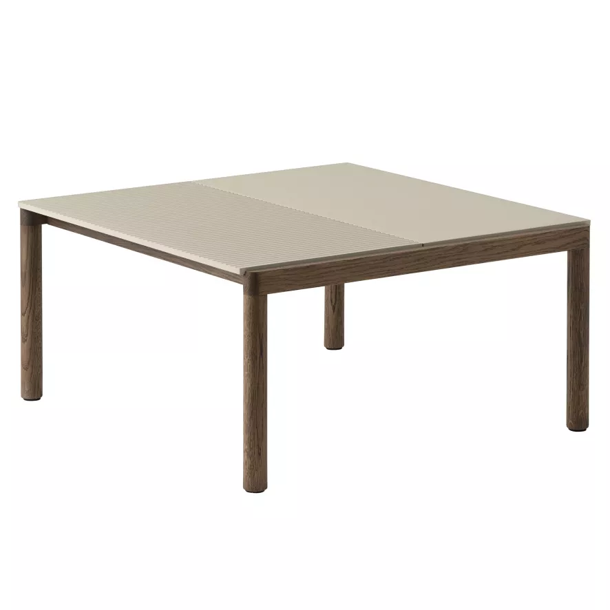 Muuto Couple Salontafel 80x84 Wavy Donker Eiken Taupe 4 Muuto Couple Salontafel 80x84 Wavy Donker Eiken Taupe - Afbeelding 2
