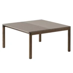 Muuto Couple Salontafel 80x84 Wavy Donker Eiken Taupe