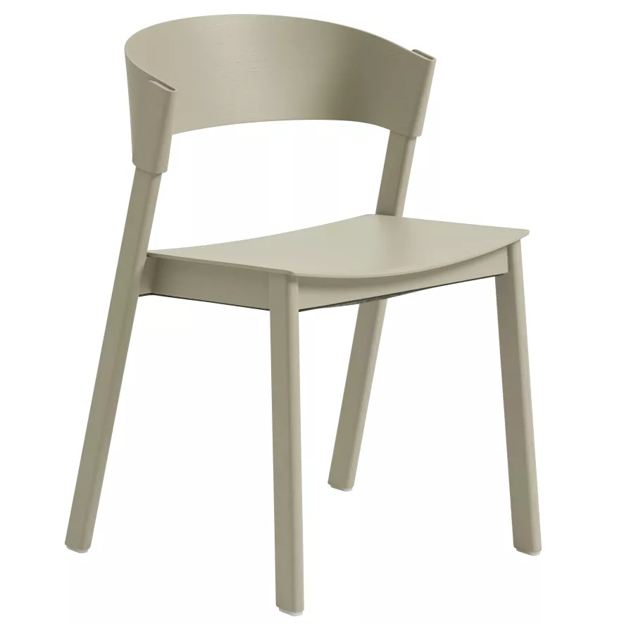 Muuto Cover Side Chair Eetkamerstoel Dark Beige 3 Muuto Cover Side Chair Eetkamerstoel Dark Beige