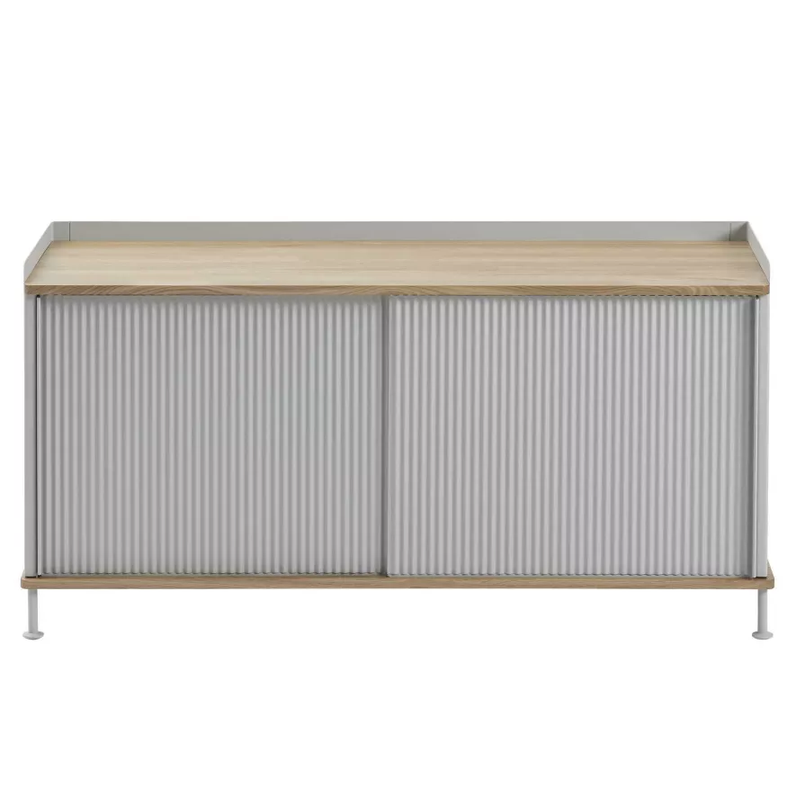 Muuto Enfold Low Dressoir Grijs/eiken 3 Muuto Enfold Low Dressoir Grijs/eiken