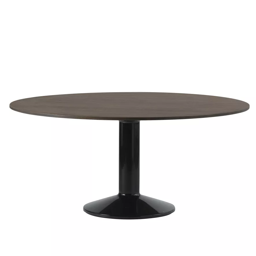 Muuto Midst Eettafel 160 Donker Geolied Eiken Zwarte Voet 3 Muuto Midst Eettafel 160 Donker Geolied Eiken Zwarte Voet