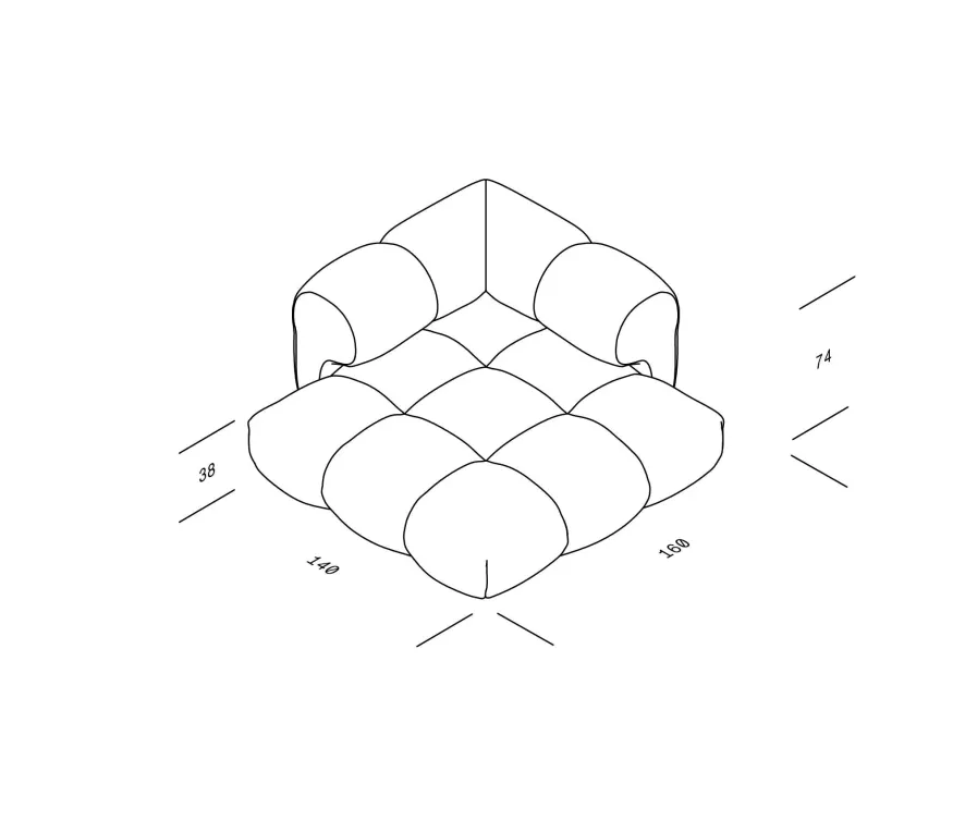 Objekte Unserer Tage Sander 2-zits Bank Midnight Blue 15 Objekte Unserer Tage Sander 2-zits Bank Midnight Blue - Afbeelding 13