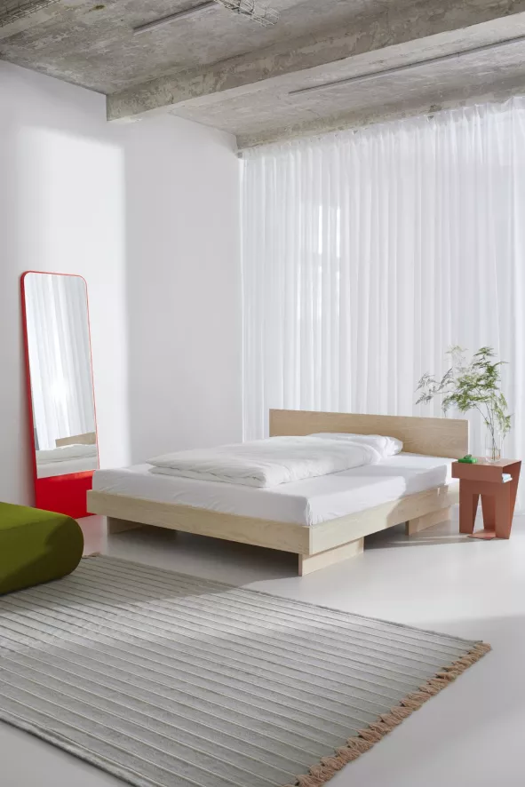 Objekte Unserer Tage Zians Bed Met Hoofdbord 140x200 Eiken Wit 8 Objekte Unserer Tage Zians Bed Met Hoofdbord 140x200 Eiken Wit - Afbeelding 6