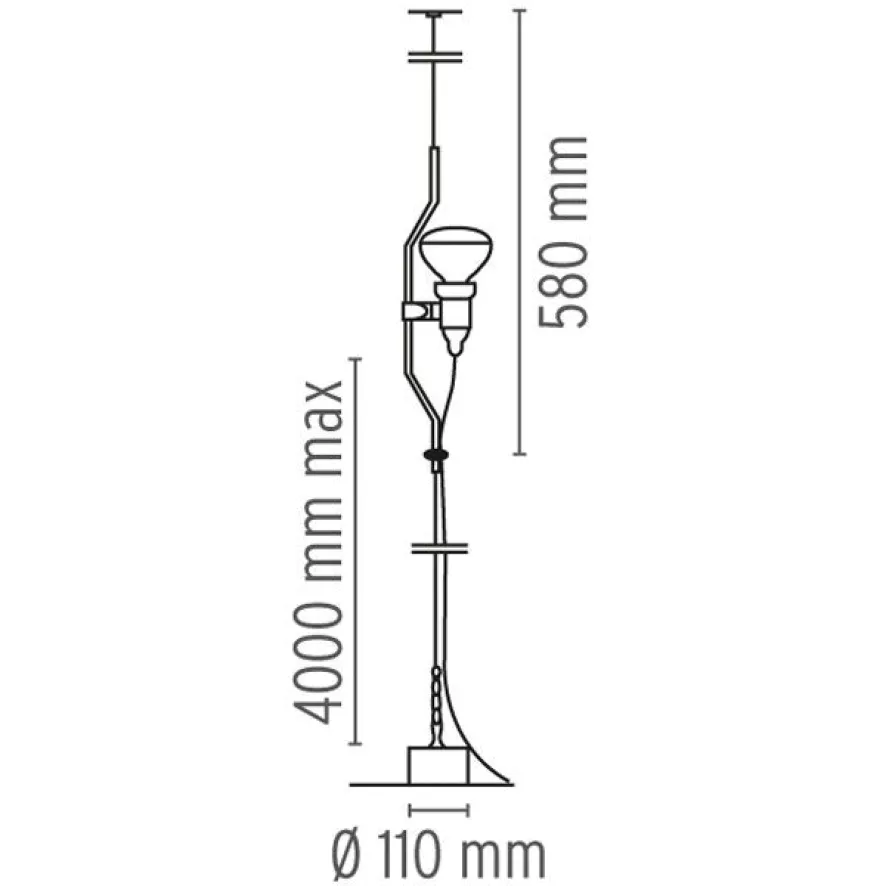 Flos Parentesi Hanglamp Niet Dimbaar Ø11 Rood 7 Flos Parentesi Hanglamp Niet Dimbaar Ø11 Rood - Afbeelding 5