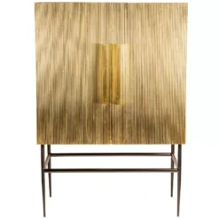 POLSPOTTEN Cabinet Ribbel Gold Middle Kast