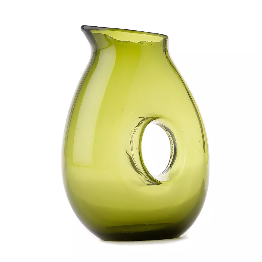 POLSPOTTEN Jug With Hole Karaf 0,85L Moss Green 4 POLSPOTTEN Jug With Hole Karaf 0,85L Moss Green - Afbeelding 2