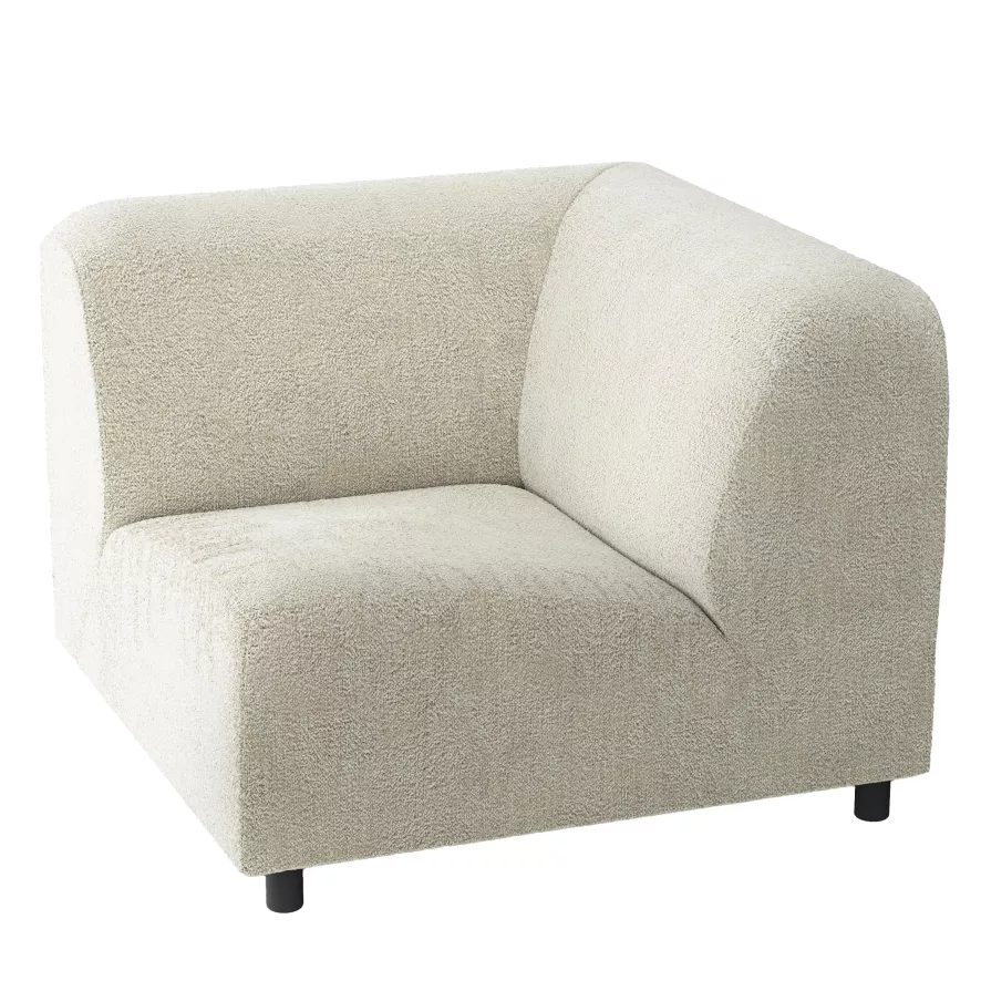 POLSPOTTEN A-Round-U Bank Hoek Boucle Wit 5 POLSPOTTEN A-Round-U Bank Hoek Boucle Wit - Afbeelding 3