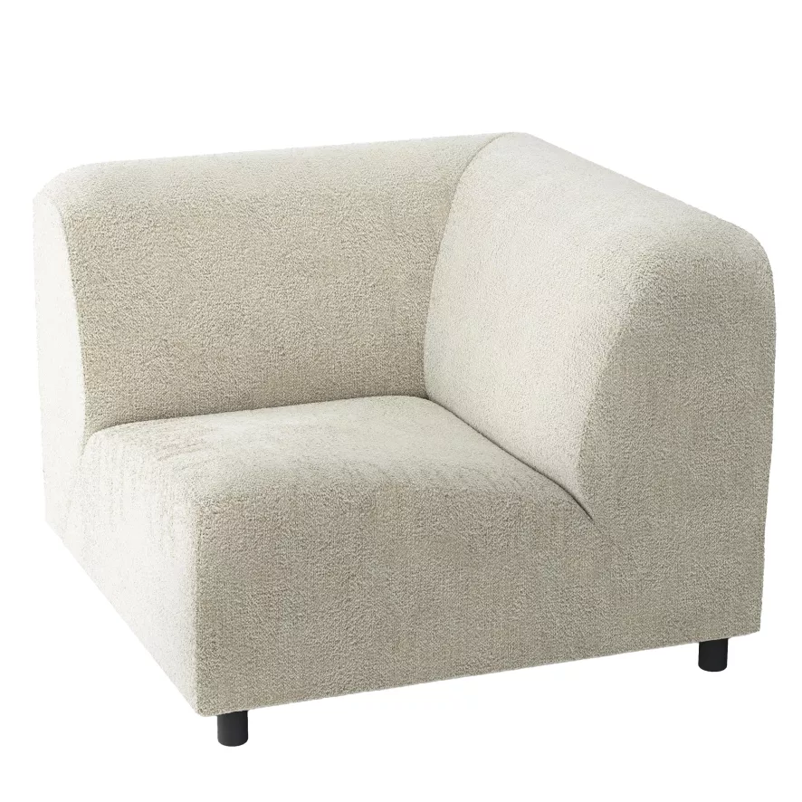 POLSPOTTEN A-Round-U Bank Hoek Boucle Wit 3 POLSPOTTEN A-Round-U Bank Hoek Boucle Wit