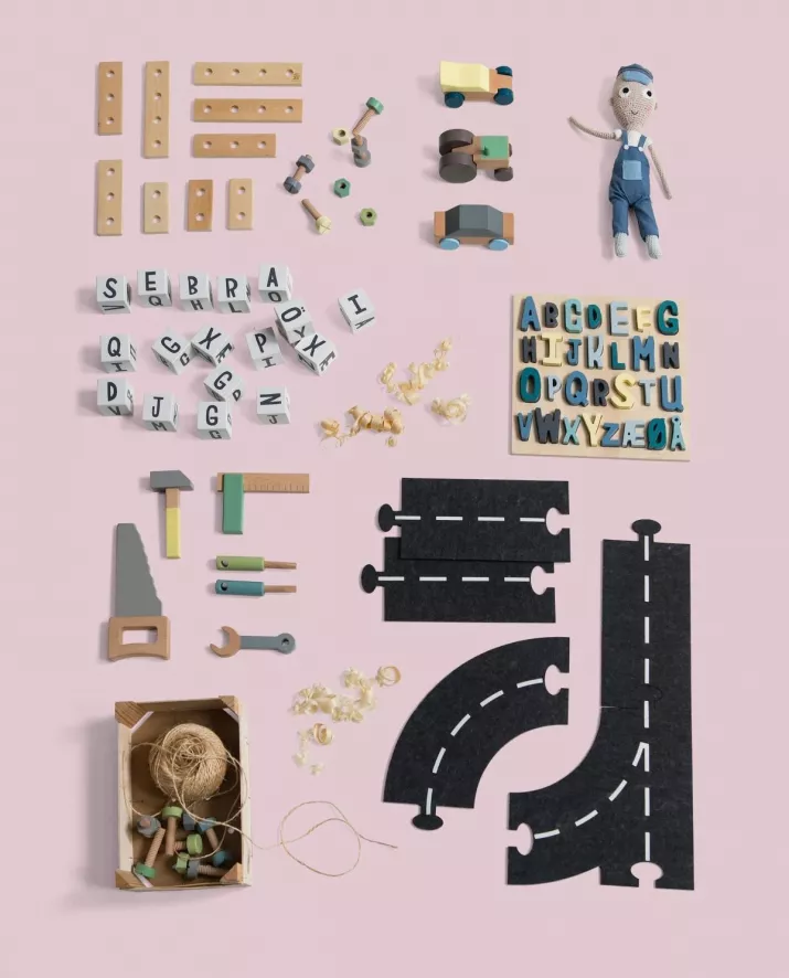 Sebra ABC Houten Puzzel Denim Blue 6 Sebra ABC Houten Puzzel Denim Blue - Afbeelding 4