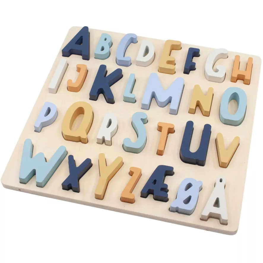 Sebra ABC Houten Puzzel Denim Blue 3 Sebra ABC Houten Puzzel Denim Blue