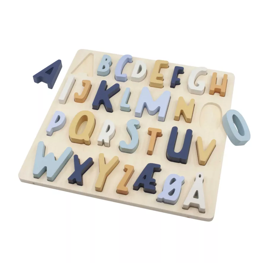Sebra ABC Houten Puzzel Denim Blue 7 Sebra ABC Houten Puzzel Denim Blue - Afbeelding 5