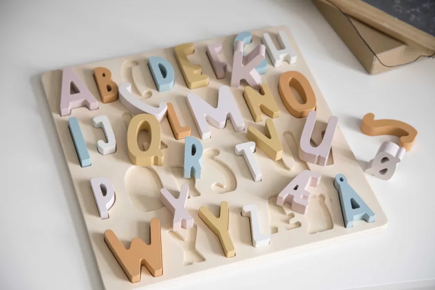 Sebra ABC Houten Puzzel Denim Blue 11 Sebra ABC Houten Puzzel Denim Blue - Afbeelding 9