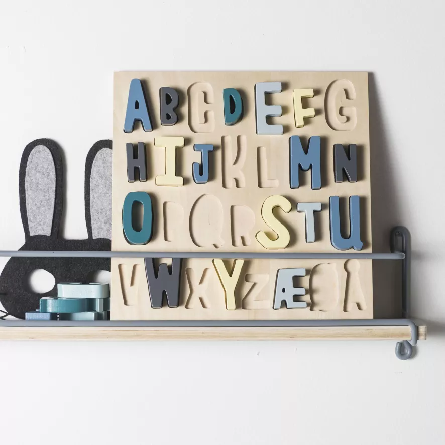 Sebra ABC Houten Puzzel Denim Blue 5 Sebra ABC Houten Puzzel Denim Blue - Afbeelding 3