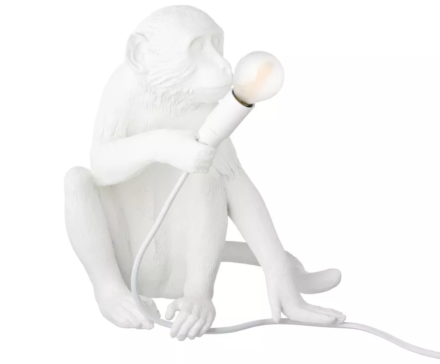 Seletti Monkey Sitting Tafellamp Wit 11 Seletti Monkey Sitting Tafellamp Wit - Afbeelding 9