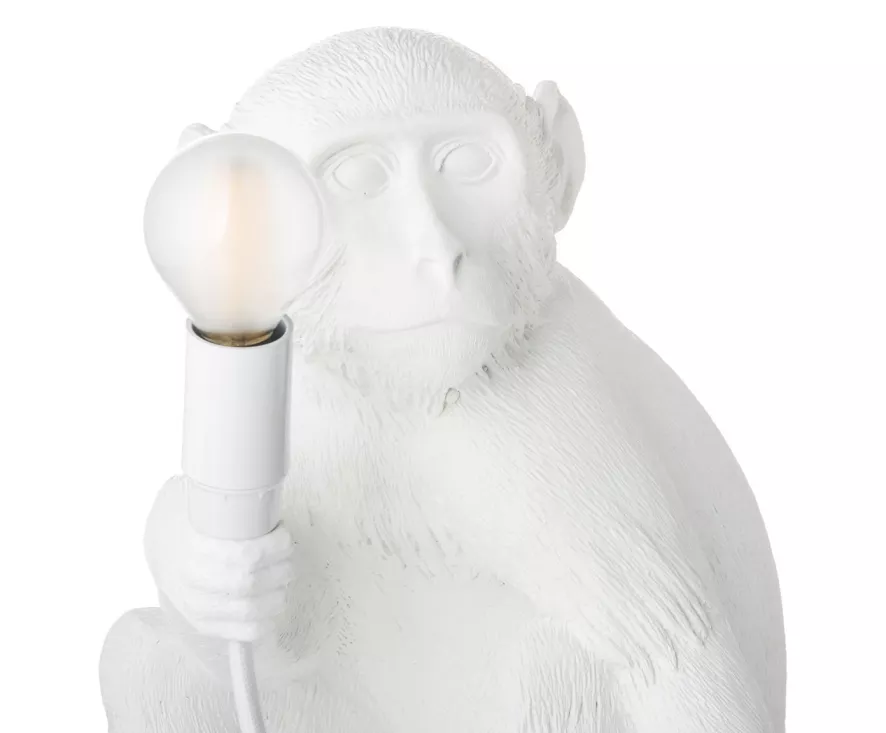 Seletti Monkey Sitting Tafellamp Wit 12 Seletti Monkey Sitting Tafellamp Wit - Afbeelding 10